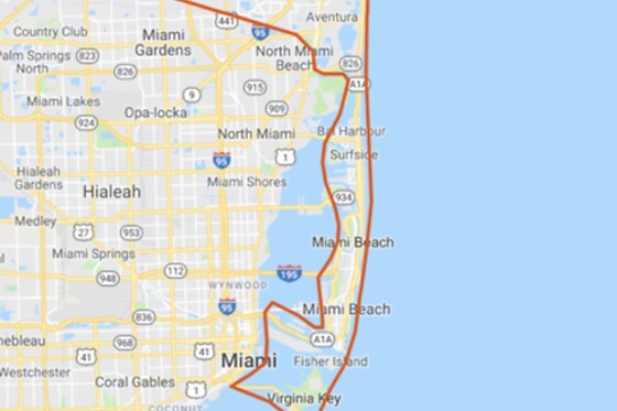 50-minute flight of Miami's Skyline and Key Biscayne at Airacer Miami
